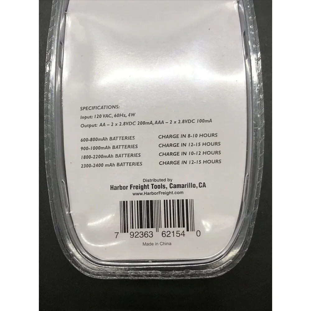 THUNDERBOLT Magnum Slim Wall Mount AA/AAA Battery Charger NEW —4 NiMH At 1 Time